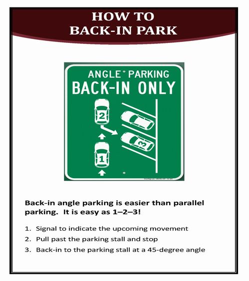 instructions on how to park