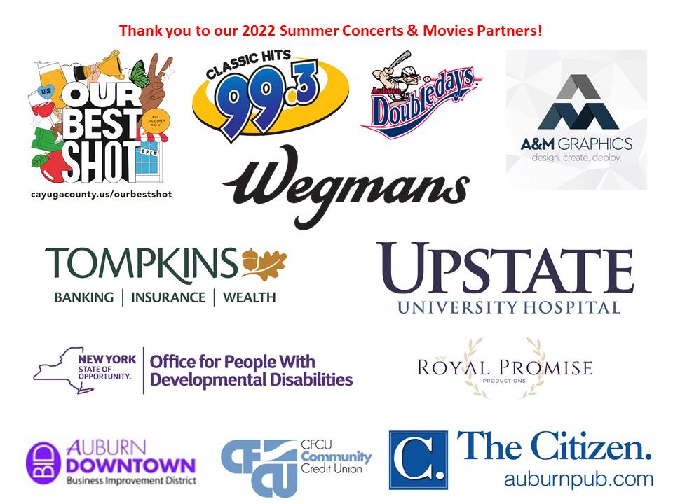 City of Auburn 2022 Summer Concerts and Movies Sponsors