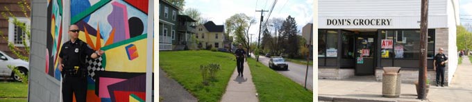 Varios images of neighborhood patrols