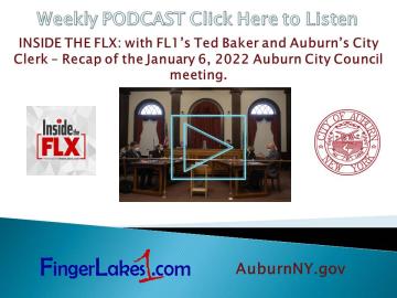 Inside the Finger Lakes Weekly Podcast with Auburn City Clerk Chuck Mason for January 6, 2022