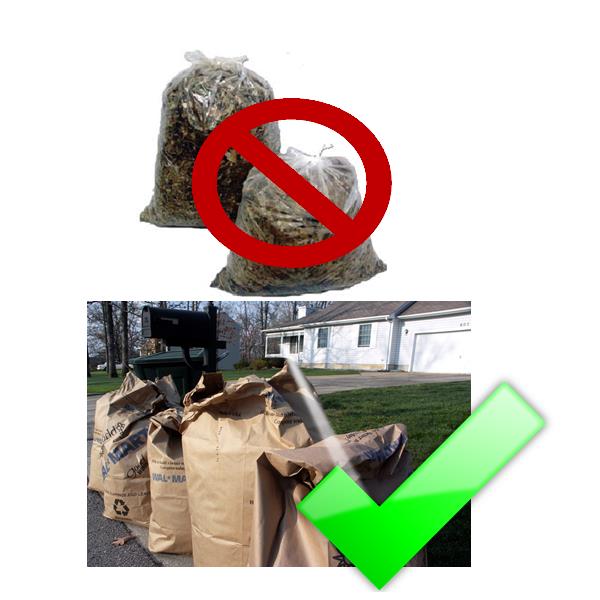 right and wrong ways to bag leaves for disposal