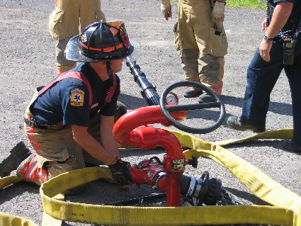 fireman with a hose