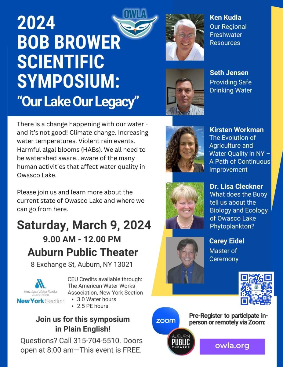Owasco Lake Symposium to be held March 9th at 9am