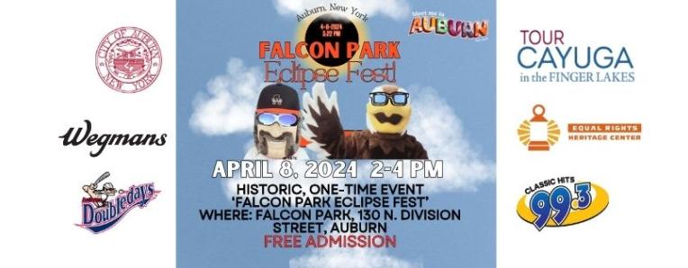 April 8, 2024 Falcon Park Eclipse Fest will be held 2-4 pm.