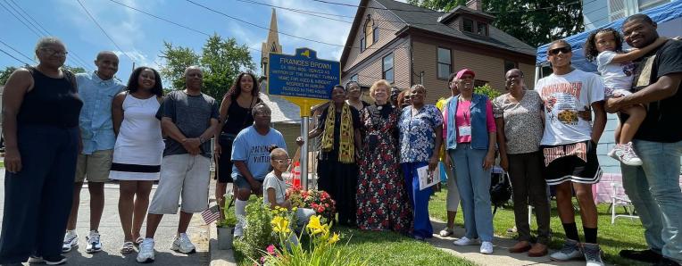 Frances Brown Historical Marker Dedication Ceremony on Parker Street July 8, 2023 