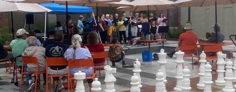 Genesee Street Voices Perform at the 1 State Street Plaza in downtown Auburn