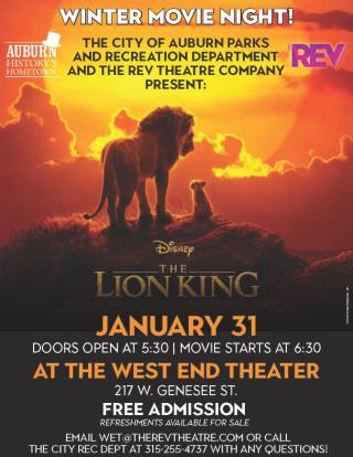 Poster for The Lion King Movie January 31, 2020