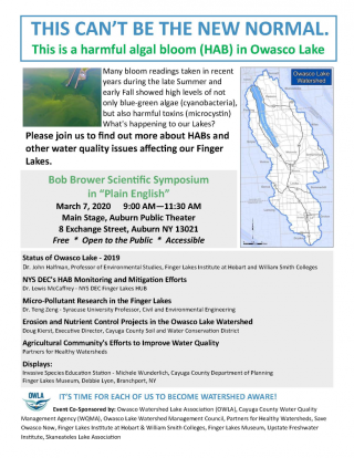 Poster for the March 7th Bob Brower Water Symposium