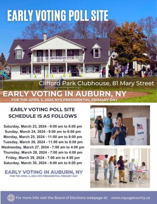 Early Vote at Clifford Park Clubhouse