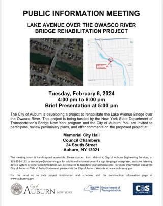 Lake Ave Bridge Public Meeting 02-06-2024