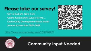 Online Community Survey for 2023 - 2024 CDBG Action Plan