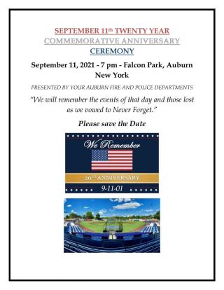 September 11, 2021 event poster