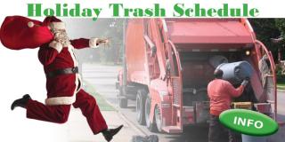 Holiday Trash Schedule Graphic