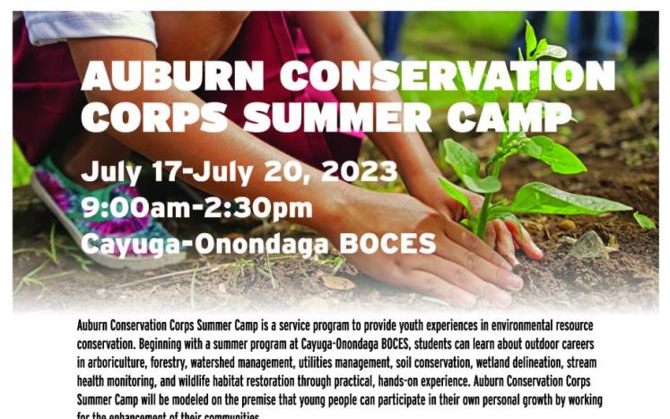 Auburn Conservation Corps Summer Camp