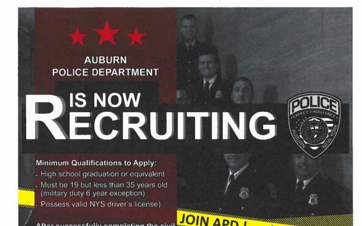 APD Recruitment Poster for August 4, 2021