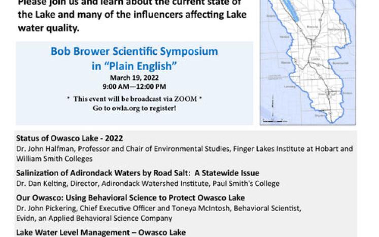 March 19, 2019 Online Symposium on Owasco Lake