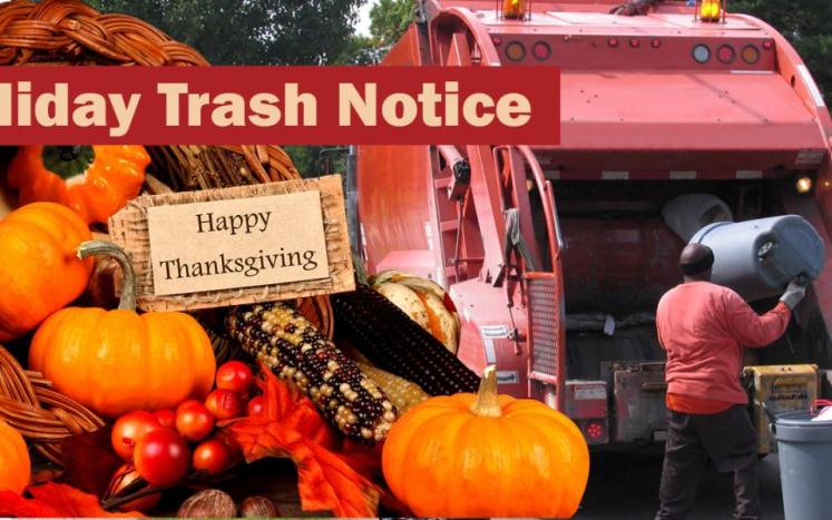 Thanksgiving Trash Schedule